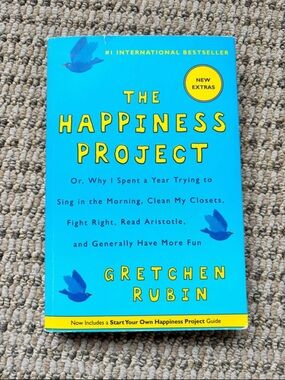 The Happiness Project by Gretchen Rubin - Bright Turquoise Cover